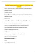 Digital fluoroscopy Questions with 100&percnt; Correct Answers