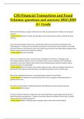 CFE &ndash; Financial Transactions and Fraud Schemes &vert; Updated & Verified Questions and Answers &lpar;100&percnt; Solved&comma; A&plus; Grade&rpar; Latest 2024&sol;2025 Edition &vert; Expert Verified &vert; ACFE Certified Fraud Examiner Prep