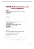 TikTok Media Buying Certification Exam Questions and Answers&period;