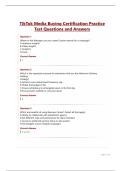 TikTok Media Buying Certification Practice Test Questions and Answers
