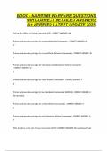 BDOC - MARITIME WARFARE QUESTIONS WIH CORRECT DETAILED ANSWERS A&plus; VERIFIED LATEST UPDATE 2025