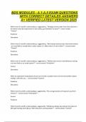 BDS MODULES - A&period;1-A&period;5 EXAM QUESTIONS WITH CORRECT DETAILED ANSWERS A&plus; VERIFIED LATEST VERSION 2025
