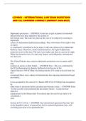 LCP4801 INTERNATIONAL LAW COMPLETE EXAM QUESTIONS AND 100&percnt; VERIFIED ANSWERS &lpar;PASS GUARANTEE&rpar;