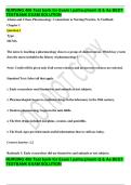 NURSING 406 Test bank for Exam I patho&colon;pharm Q & As BEST TESTBANK EXAM SOLUTION NURSING 406 Test bank for Exam I patho&colon;pharm Q & As BEST TESTBANK EXAM SOLUTION Adams and Urban&comma; Pharmacology&colon; Connections to Nursing Practice&comma; 3e TestBank