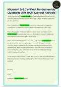 Microsoft 365 Certified&colon; Fundamentals  Questions with 100&percnt; Correct Answers 