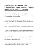 ASTRO 101 ELITE STUDY GUIDE 2026 COMPREHENSIVE REVIEW WITH FULLY SOLVED QUESTIONS AND DETAILED ANSWERS