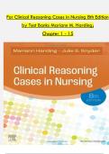 Testbank For Clinical Reasoning Cases in Nursing 8th Edition by Test Banks Mariann M&period; Harding&semi; Chapter 1 - 15