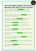 Musculoskeletal CHIMA NCE Review  Questions with 100&percnt; Correct Answers