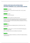 GEORGIA PESTICIDE APPLICATORS EXAM&vert;&vert; ACCURATE ANSWERS TO ALL QUESITIONS&vert;&vert; GRADED