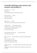  Food Microbiology exam quizzes and answers well graded A&plus;-