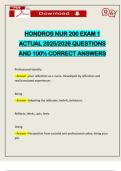 HONDROS NUR 200 EXAM 1 ACTUAL 2025&sol;2026 QUESTIONS AND 100&percnt; CORRECT ANSWERS