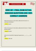 EXSC 387 - FINAL EXAM ACTUAL 2025&sol;2026 QUESTIONS AND 100&percnt; CORRECT ANSWERS