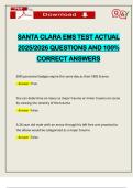 SANTA CLARA EMS TEST ACTUAL 2025&sol;2026 QUESTIONS AND 100&percnt; CORRECT ANSWERS