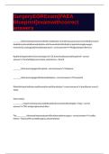 Surgery EOR Exam -PAEA Blueprint- exam with correct answers