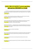 COUC 504 LUO Quiz 5 &ndash; Correct Questions and Answers 2024&sol;2025 &lpar;Verified A&plus; Grade&rpar;