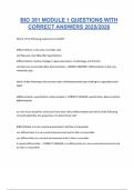 BIO 351 MODULE 1 QUESTIONS WITH REVISED CORRECT ANSWERS  A&plus; RATED WITH ALL SOLUTION 2025-2026