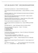AVIT 428- BLOCK 2 TEST - NICK WILSON QUESTIONS