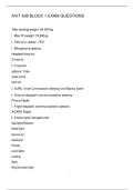 AVIT 428 BLOCK 1 EXAM QUESTIONS