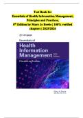 Test Bank for Essentials of Health Information Management 5th Edition Mary Jo Bowie &vert; 2025&sol;2026 &vert; Chapters 1-8