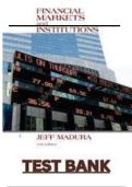 Financial Markets and Institutions&comma; 10th Edition &ndash; Jeff Madura &vert; Complete Test Bank &lpar;Chapters 1&ndash;25&rpar;