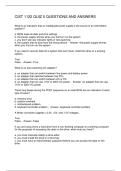 CIST 1122 QUIZ 5 QUESTIONS AND ANSWERS