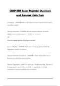 CUSP RBT Exam Material Questions and Answers 100&percnt; Pass