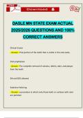 DASLE MN STATE EXAM ACTUAL 2025&sol;2026 QUESTIONS AND 100&percnt; CORRECT ANSWERS