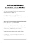 D084 &ndash; PreAssessment Exam Questions and Answers 100&percnt; Pass