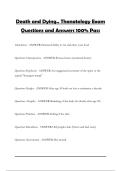 Death and Dying&period;&period; Thanatology Exam Questions and Answers 100&percnt; Pass