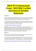 HESI PN Fundamentals Exam &vert; 2025&sol;2026 Verified Questions & Detailed Rationales