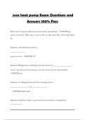 esco heat pump Exam Questions and Answers 100&percnt; Pass