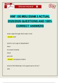 HNF 150 MSU EXAM 3 ACTUAL 2025&sol;2026 QUESTIONS AND 100&percnt; CORRECT ANSWERS