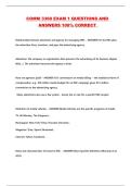COMM 3360 EXAM 1 QUESTIONS AND ANSWERS 100&percnt; CORRECT 