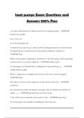 heat pumps Exam Questions and Answers 100&percnt; Pass