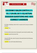 NU155 EXAM 3 GALEN &lpar;UNITS 6 &lpar;11- 13&rpar; &comma;7 &lpar;24-26&rpar; &comma;8&lpar;11-13&rpar;&rpar; ACTUAL 2025&sol;2026 QUESTIONS AND 100&percnt; CORRECT ANSWERS