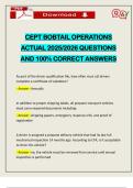 CEPT BOBTAIL OPERATIONS ACTUAL 2025&sol;2026 QUESTIONS AND 100&percnt; CORRECT ANSWERS