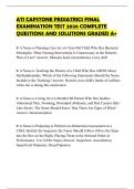ATI CAPSTONE PEDIATRICS FINAL EXAMINATION TEST 2026 COMPLETE QUESTIONS AND SOLUTIONS GRADED A&plus;