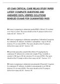 ATI CMS CRITICAL CARE RELIAS STUDY PAPER LATEST COMPLETE QUESTIONS AND ANSWERS 100&percnt; VERIFIED SOLUTIONS BUNDLED EXAMS FOR GUARANTEED PASS
