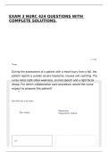 EXAM 3 NURC 424 QUESTIONS WITH COMPLETE SOLUTIONS&period;