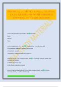 PHYSICAL ACTIVITY & HEALTH FINAL EXAM QUESTIONS WITH VERIFIED ANSWERS&period; A&plus; GRADE 2025&sol;2026&period;