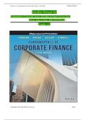 Solution Manual for Fundamentals of Corporate Finance&comma; 5th Edition by Parrino &vert; ISBN 9781119795438 &vert; Chapters 1-21
