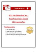ATLS 10th Edition Post Test 3 &vert; 2025&ndash;2026 Actual Q&A &vert; Verified PDF for Exam Success