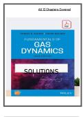 Solution Manual for Fundamentals of Gas Dynamics&comma; 3rd Edition by Robert D&period; Zucker & Oscar Biblarz &vert; Complete Chapters 1-12