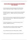 HCA312 FINAL EXAM QUESTIONS AND ANSWERS 100&percnt; VERIFIED 