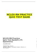 NCLEX-RN Practice Quiz Test Bank 2 &vert; 75 Verified Questions & Answers for 2025 Exam Prep