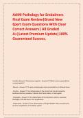 AAMI Pathology for Embalmers Final Exam Review&vert;Brand New Expert Exam Questions With Clear Correct Answers&vert; All Graded A&plus;&vert;Latest Premium Update&vert;100&percnt; Guaranteed Success&period;