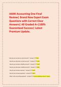 AAMI Accounting One Final Review&vert; Brand New Expert Exam Questions with Correct Clear Answers&vert; All Graded A&plus;&vert;100&percnt; Guaranteed Success&vert; Latest Premium Update&period;