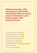  AAMI Accounting One &comma; AAMI Accounting Two&vert; 100&percnt; Verified Exam Questions With Clear Correct Answers&vert; All Graded A&plus;&vert; Latest Premium Update&vert; 100&percnt; Guaranteed Success&period;