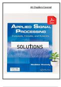 Applied Signal Processing&colon; Concepts&comma; Circuits and Systems 1st Edition - Solutions Manual 