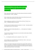  Business Financial Management Pathway-NOCTI Questions and Answers&period;